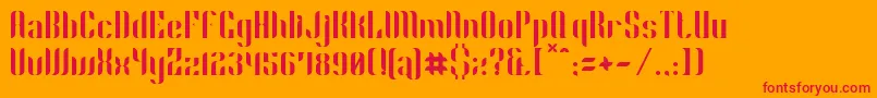 Phyllon Font – Red Fonts on Orange Background