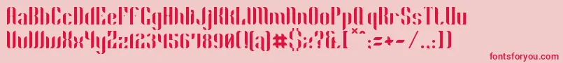 Phyllon Font – Red Fonts on Pink Background
