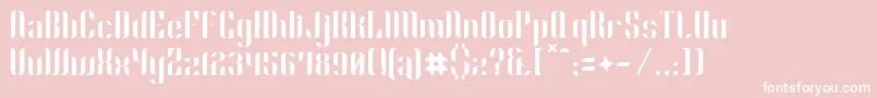 Phyllon Font – White Fonts on Pink Background