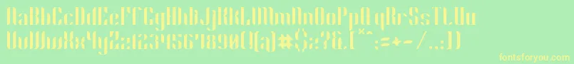 Phyllon Font – Yellow Fonts on Green Background