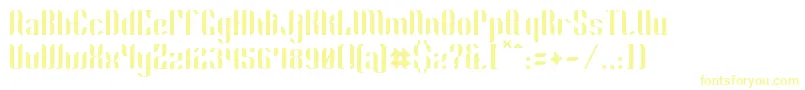 Czcionka Phyllon – żółte czcionki na białym tle