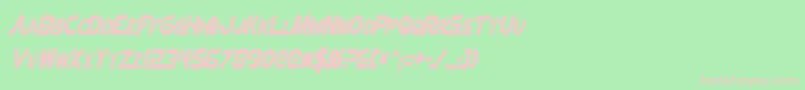 VectorSigmaCondensedItalic Font – Pink Fonts on Green Background