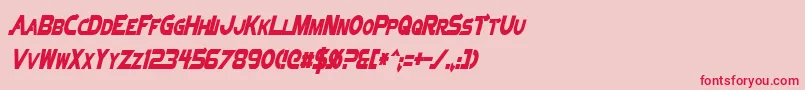 VectorSigmaCondensedItalic Font – Red Fonts on Pink Background