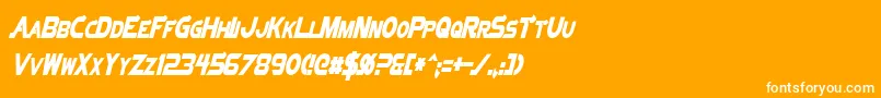 VectorSigmaCondensedItalic Font – White Fonts on Orange Background