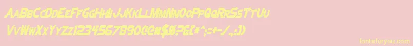 VectorSigmaCondensedItalic Font – Yellow Fonts on Pink Background