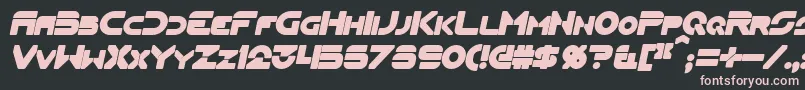 FlynnBoldItalic Font – Pink Fonts on Black Background