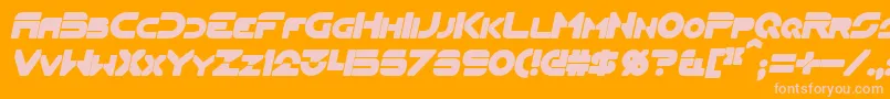 FlynnBoldItalic Font – Pink Fonts on Orange Background