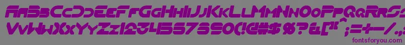 FlynnBoldItalic Font – Purple Fonts on Gray Background