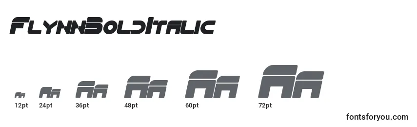 FlynnBoldItalic Font Sizes