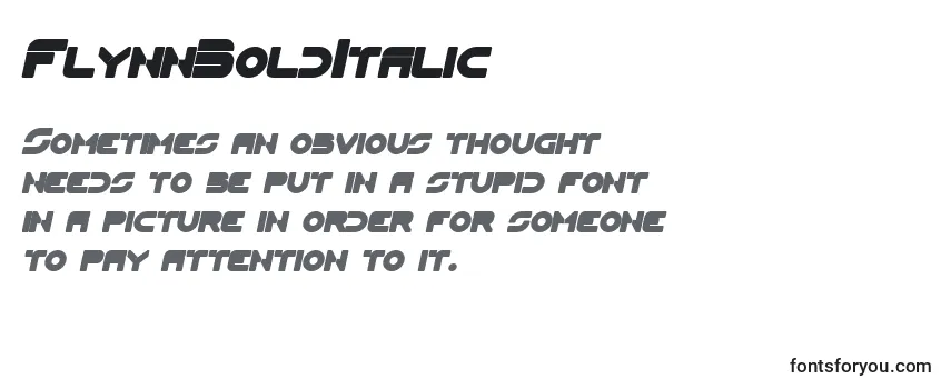 FlynnBoldItalic Font