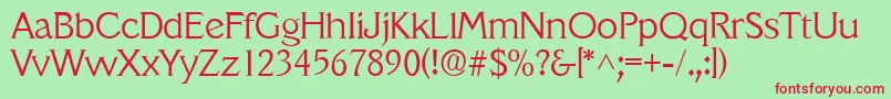 VeracruzlhRegular Font – Red Fonts on Green Background