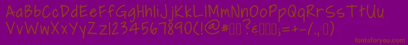 AngerManagement-Schriftart – Braune Schriften auf violettem Hintergrund