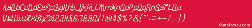 KasihDanSayang Font – Green Fonts on Red Background