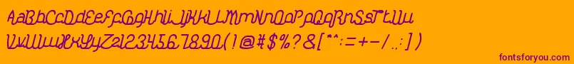 KasihDanSayang Font – Purple Fonts on Orange Background