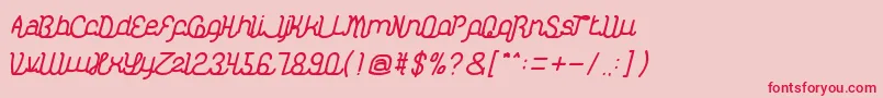 KasihDanSayang Font – Red Fonts on Pink Background