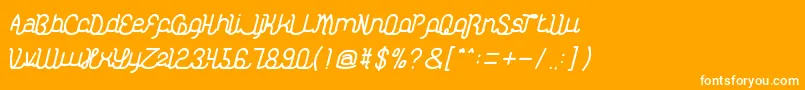 KasihDanSayang Font – White Fonts on Orange Background