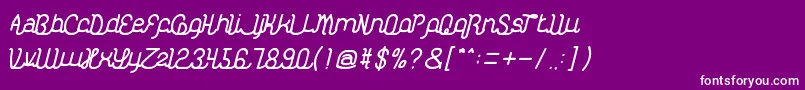 KasihDanSayang Font – White Fonts on Purple Background