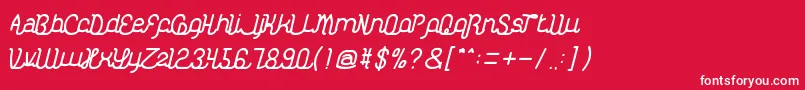 KasihDanSayang Font – White Fonts on Red Background