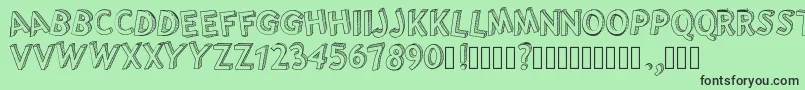 Pwshaded Font – Black Fonts on Green Background