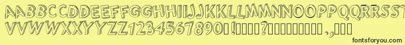 Pwshaded Font – Black Fonts on Yellow Background