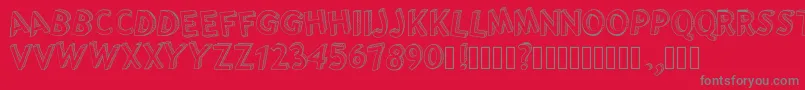 Pwshaded Font – Gray Fonts on Red Background