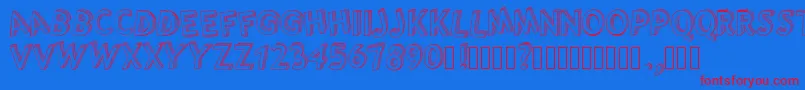 Pwshaded Font – Red Fonts on Blue Background