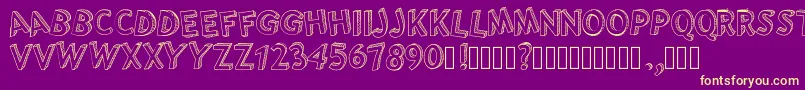 Pwshaded Font – Yellow Fonts on Purple Background