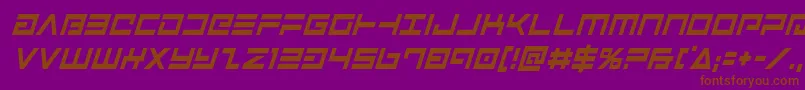 Avengercondital-fontti – ruskeat fontit violetilla taustalla