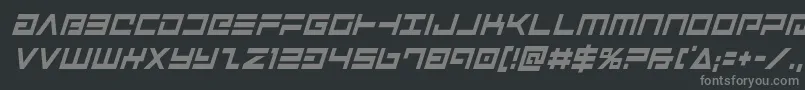 Avengercondital Font – Gray Fonts on Black Background