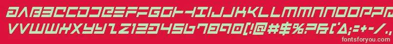 Avengercondital Font – Green Fonts on Red Background