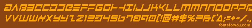 Avengercondital Font – Orange Fonts on Brown Background