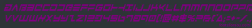 Avengercondital Font – Purple Fonts on Black Background