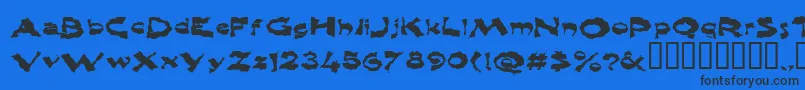 Shlophappy Font – Black Fonts on Blue Background