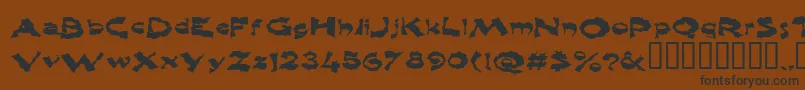 Shlophappy Font – Black Fonts on Brown Background