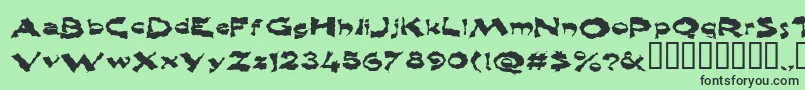 Shlophappy Font – Black Fonts on Green Background