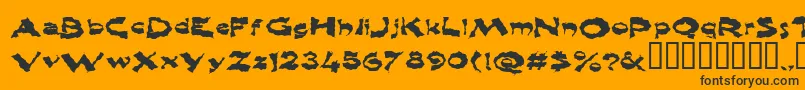 Shlophappy Font – Black Fonts on Orange Background
