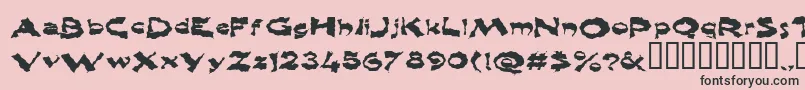 フォントShlophappy – ピンクの背景に黒い文字