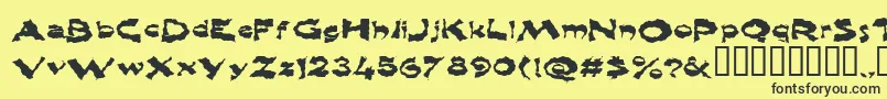 Shlophappy Font – Black Fonts on Yellow Background