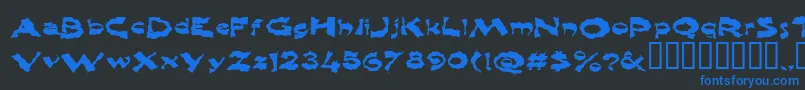 Shlophappy Font – Blue Fonts on Black Background