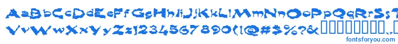 Shlophappy-Schriftart – Blaue Schriften auf weißem Hintergrund