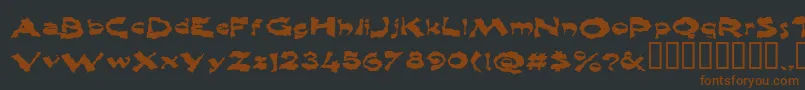 Shlophappy Font – Brown Fonts on Black Background