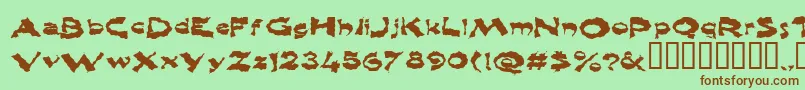 Shlophappy Font – Brown Fonts on Green Background