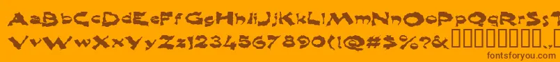 Shlophappy Font – Brown Fonts on Orange Background
