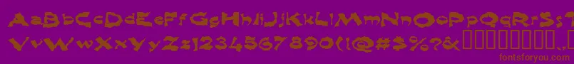 Shlophappy Font – Brown Fonts on Purple Background