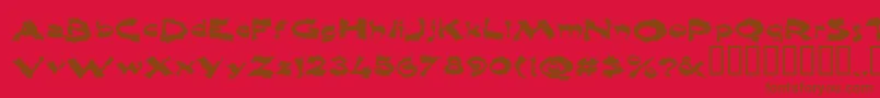 Shlophappy Font – Brown Fonts on Red Background