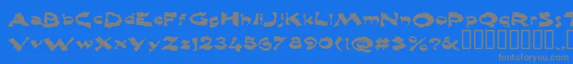 Shlophappy Font – Gray Fonts on Blue Background