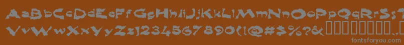 Shlophappy Font – Gray Fonts on Brown Background