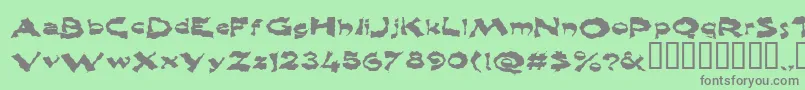 Shlophappy Font – Gray Fonts on Green Background