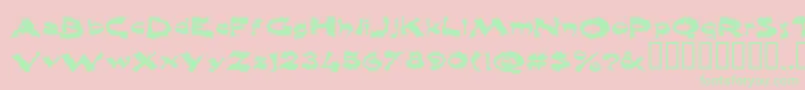 Shlophappy Font – Green Fonts on Pink Background