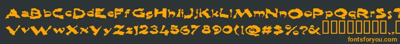 Shlophappy Font – Orange Fonts on Black Background